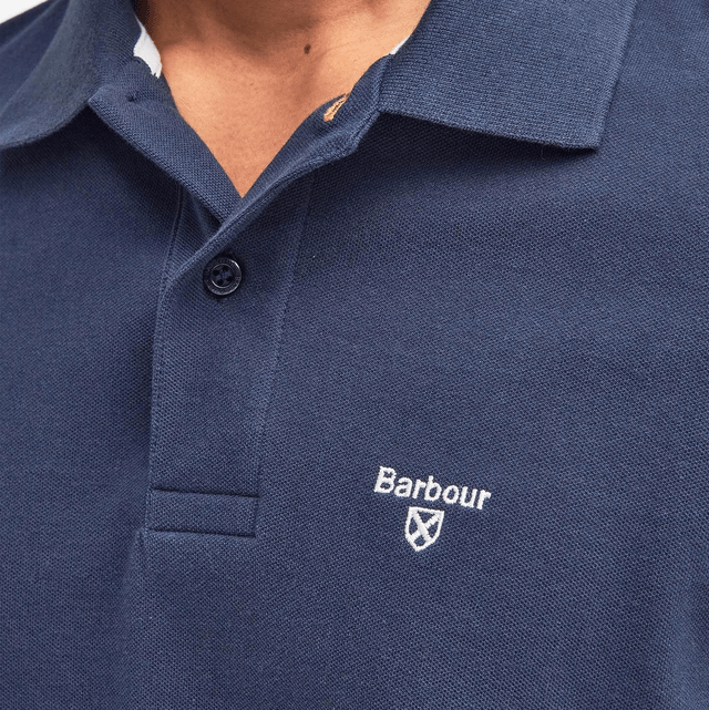 Barbour Lightweight Sports Polo Shirt Navy