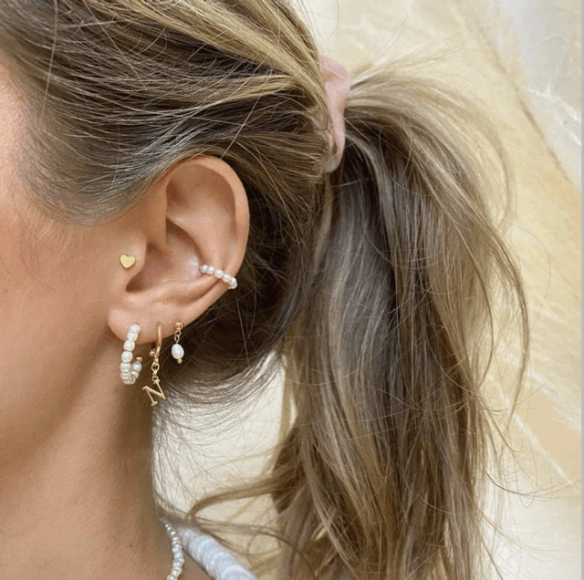 Pearl Hoop Set