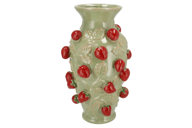 Fruit strawberry pistache vase 
