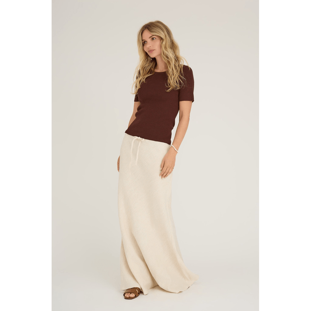 Linen Maxi Skirt Sand