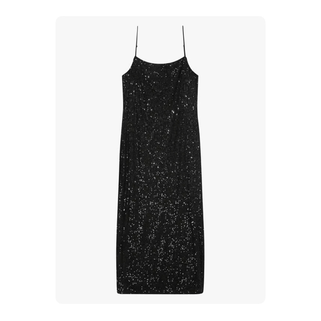 Tori Dress Black Sequins 