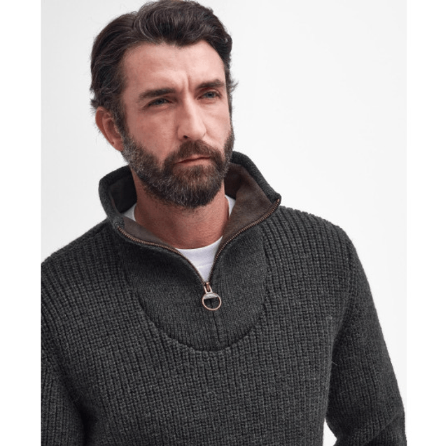 Barbour New Tyne Half Zip Olive