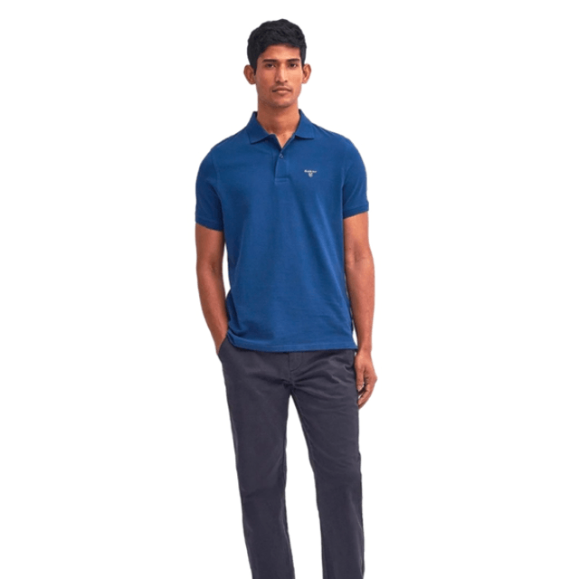 Barbour Lightweight Sports Polo Deep Blue