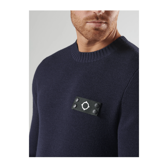 Ma.Strum Montage Crew Neck Ink Navy 