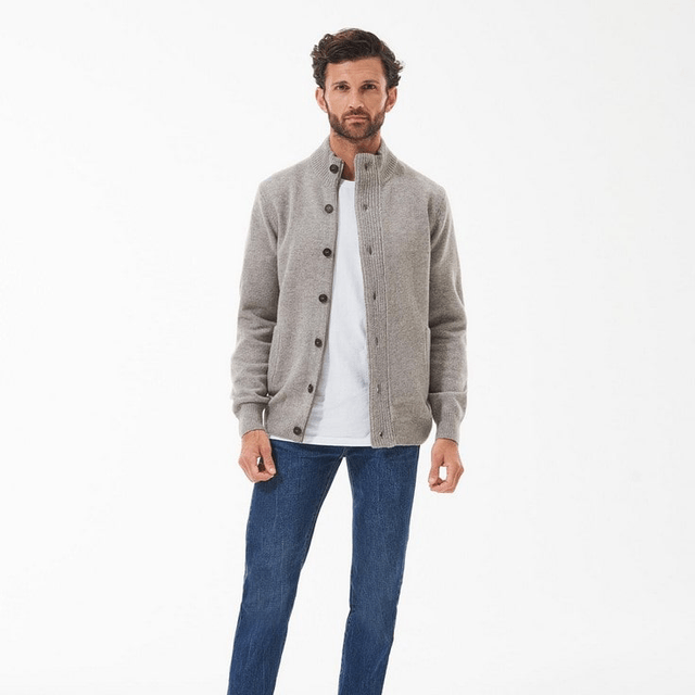 Barbour Essential Patch Zip Thru New Stone 