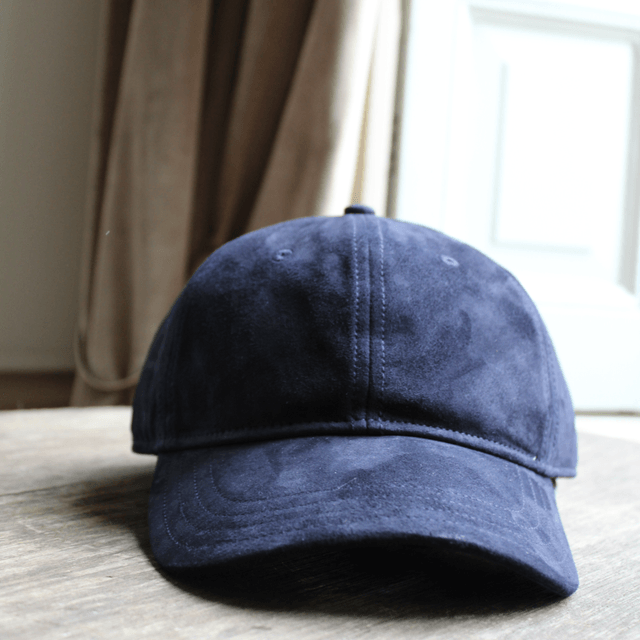 Stetson Baseball Cap Goat Suede Dark Blue 