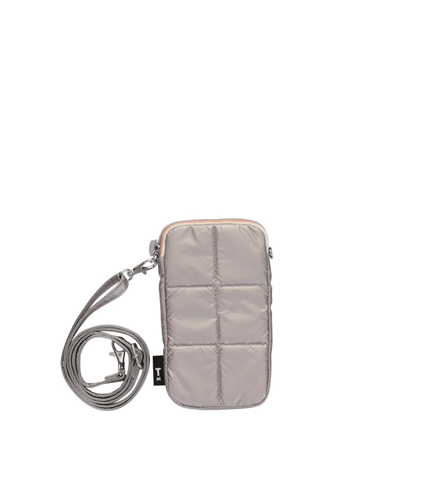 Luce Puffy phone pouch - Greige Gold - nylon