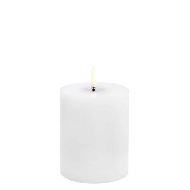 Stompkaars Melted Rustiek Nordic White 7,8 X 10 cm
