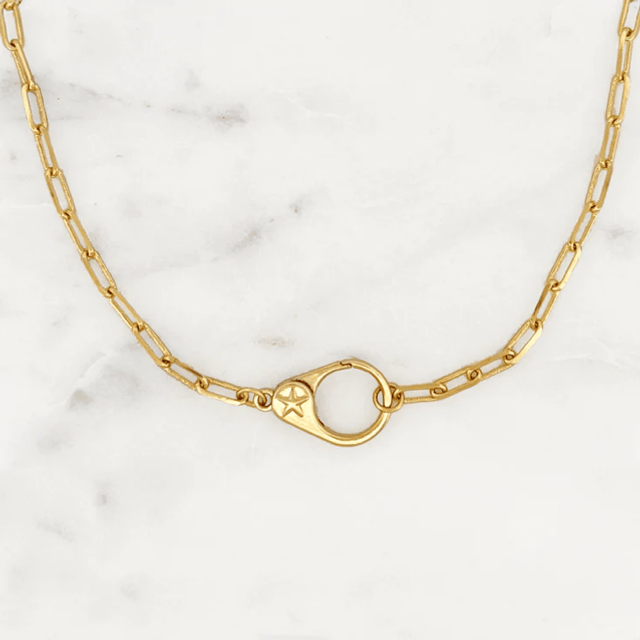 Medium Oval Necklace Star Clasp