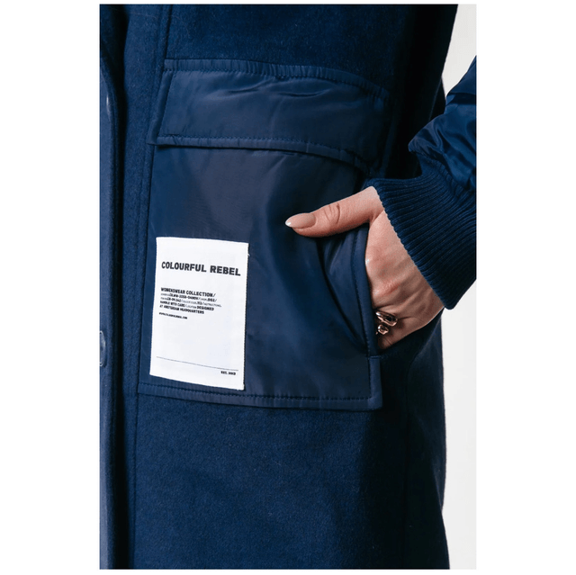 Ada Wool Long Coat Navy