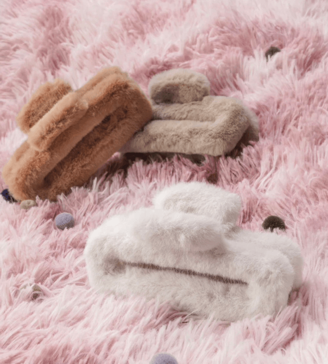 Haarklem Fluffy Straight XXL Beige 