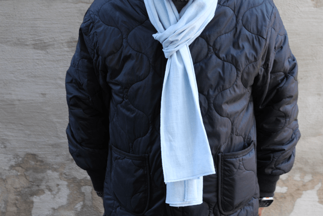 Clement - Linnen Sjaal Light Blue L 