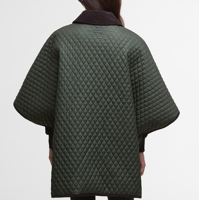 Barbour Oakham Quilted Cape Olive