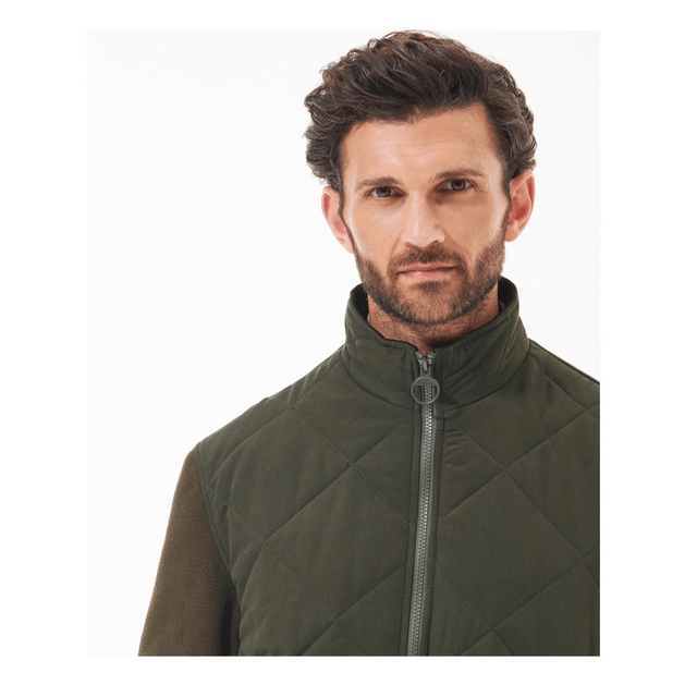 Barbour Hybrid Fleece Jacket Olive