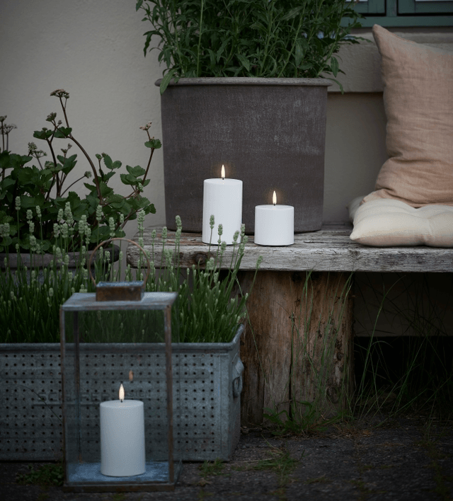 Outdoor Candle White 10,1 x 7,8 cm