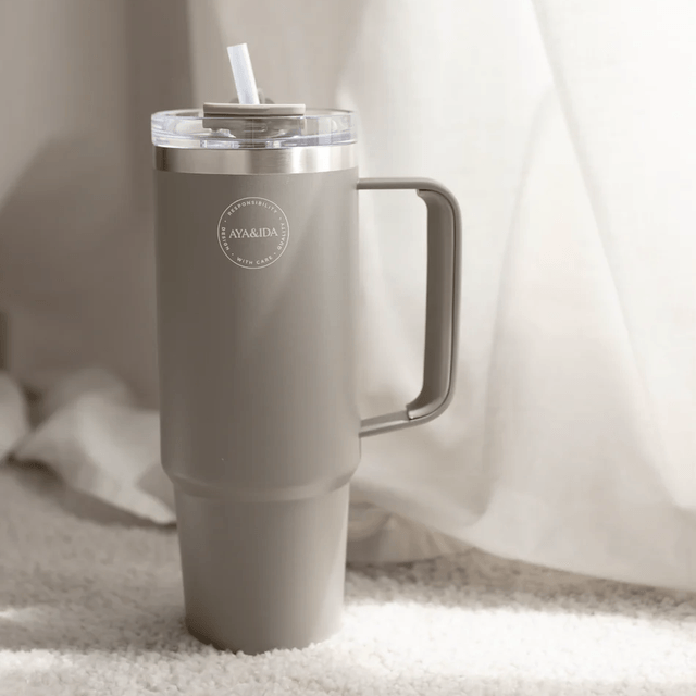 Thermo Cup with Straw Driftwood 885ML