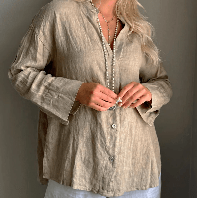 Margot linen shirt, cashmere