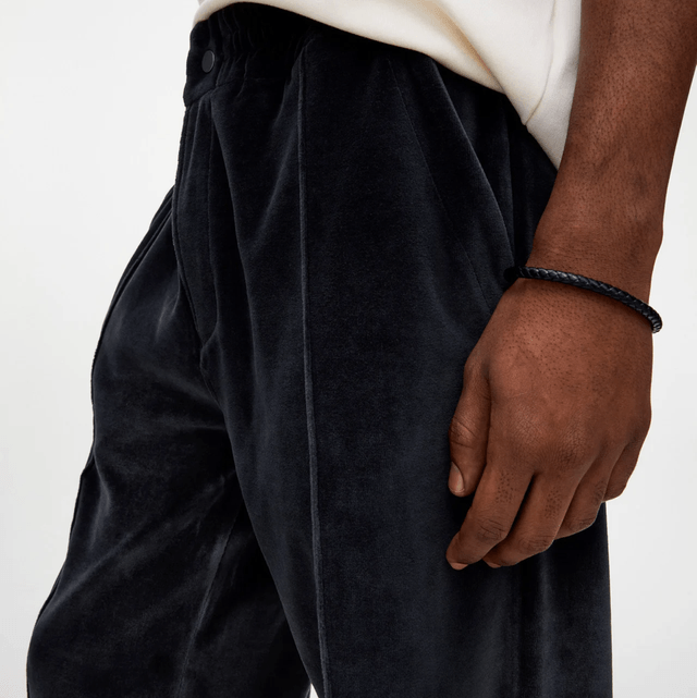 OAS Nearly Black Velour Pants