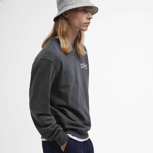 Barbour Bulford Graphic Sweatshirt Gunmetal