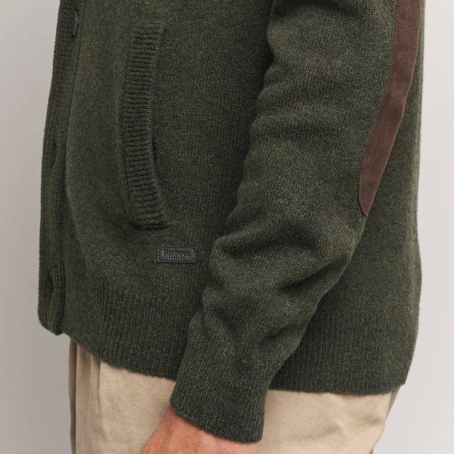 Barbour Essential Patch Zip Thru Seaweed 