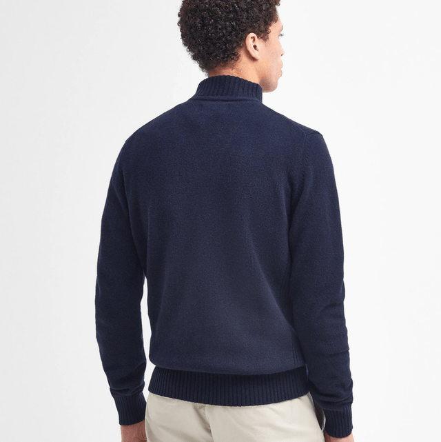Barbour Essential Lambswool Half Zip Navy