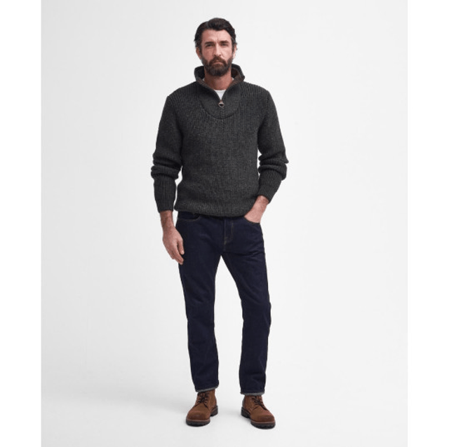 Barbour New Tyne Half Zip Olive