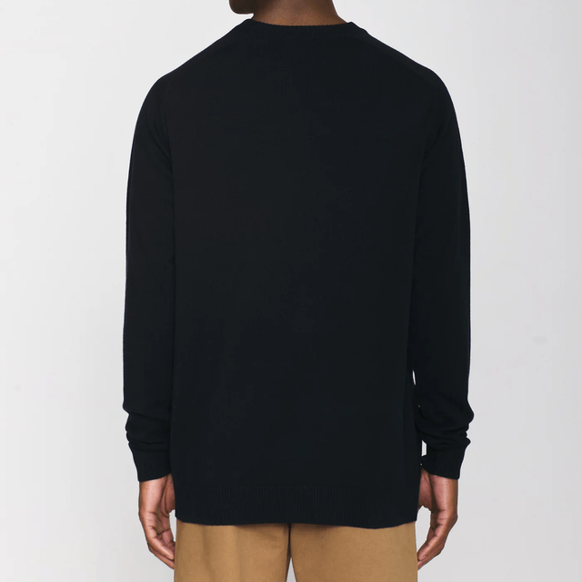 Karl Regular Merino Knit Crew Neck Total Eclipse 