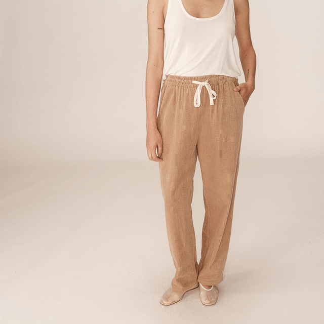 Corduroy Trousers Beige