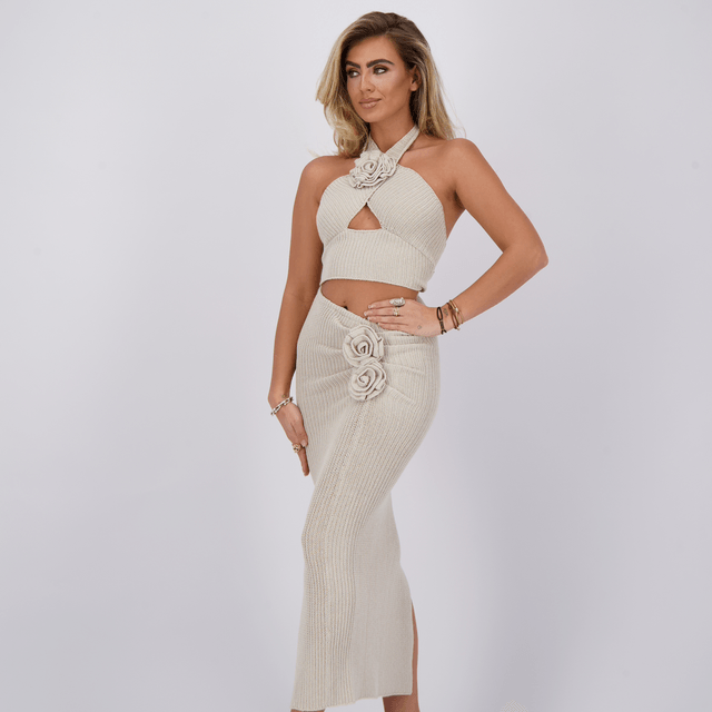 Reinders Rose Crochet Skirt creme