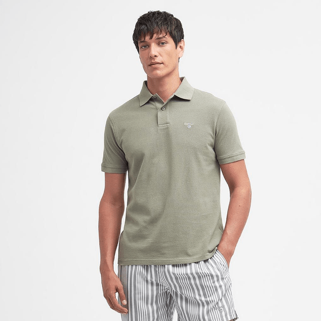 Barbour Sports Polo Shirt Dusty Green