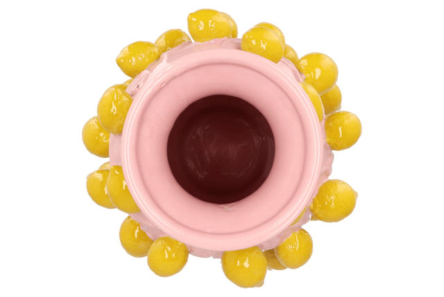 Fruit lemon light pink vase 