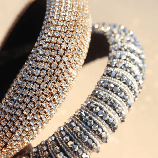 Haarband Shiny Silver