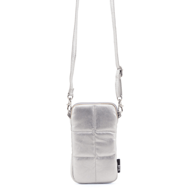 Luce Puffy phone pouch - Silvery