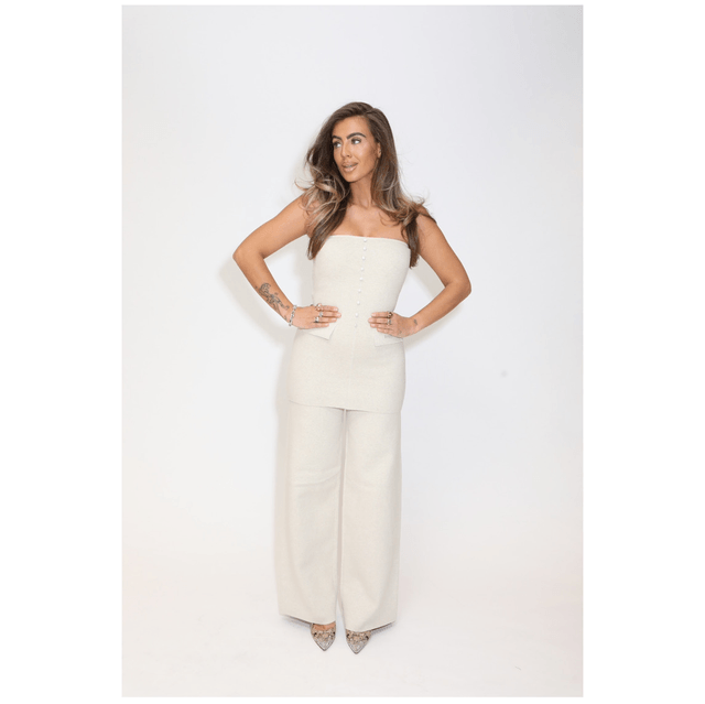 Reinders Celine Button Top Creme