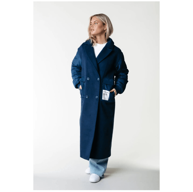 Ada Wool Long Coat Navy