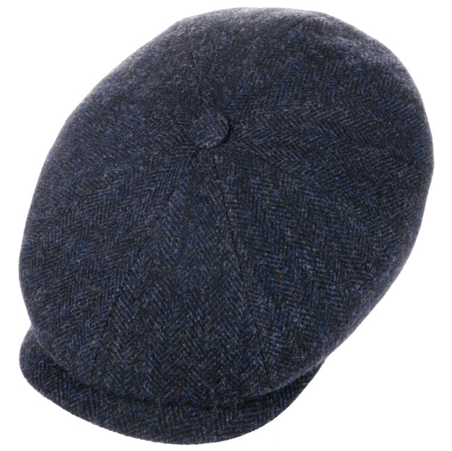 Stetson Hatteras Wool Herringbone Navy