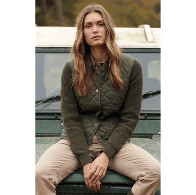 Barbour Allendale Knitted Cardigan Olive 