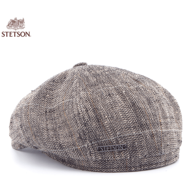Stetson Hatteras Silk/Linen Herringbone Grey