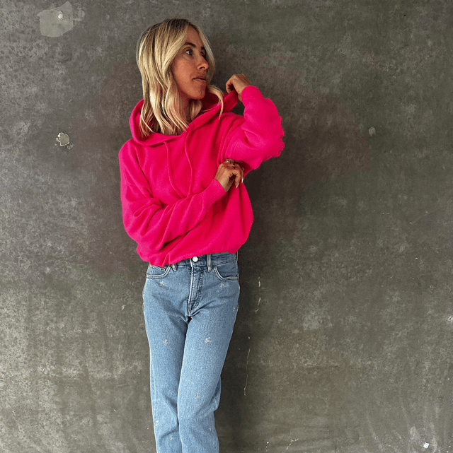 Pull Capuche Neon Pink