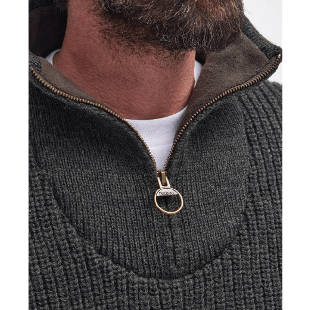Barbour New Tyne Half Zip Olive