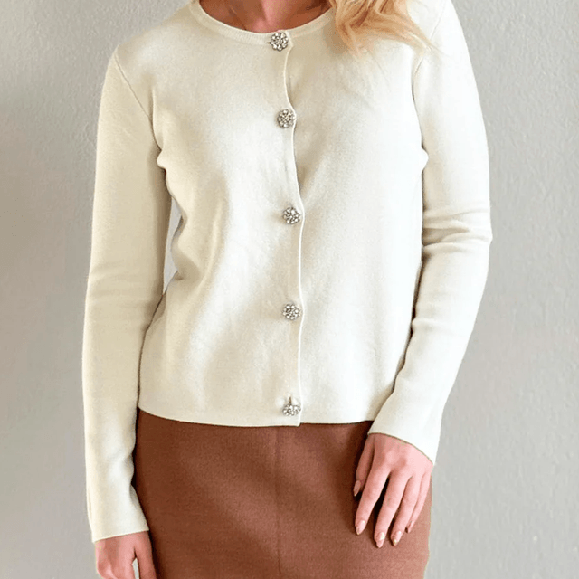 Parisian Knitted Jacket Beige