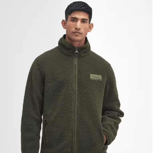 Barbour Reversible Fleece Jacket Fern
