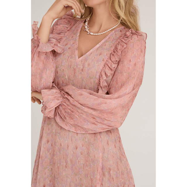 Flounce Dress Old Rose
