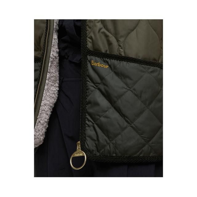 Barbour Klara Liner Fern Leaf Sage Natural