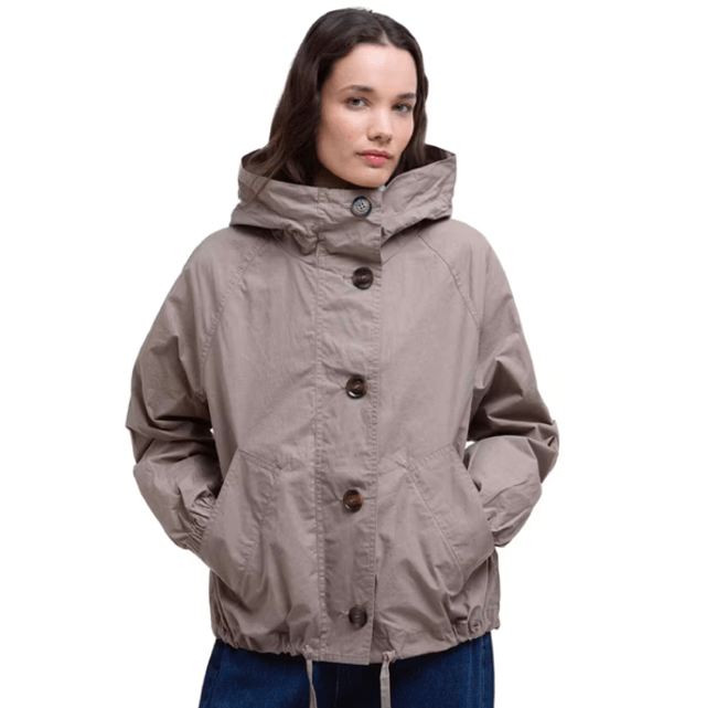 Barbour Bhodi Showerproof Jacket Dirty Khaki Safari Tartan