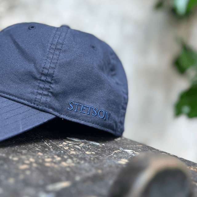 Stetson Baseball Cap Delave Organic Cotton Navy Denim 