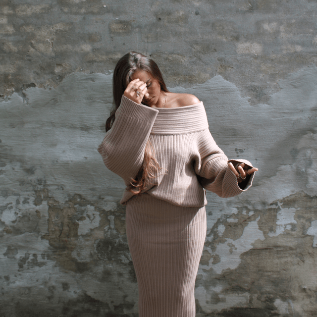 Reinders Kourtney Knit Sweater Stucco