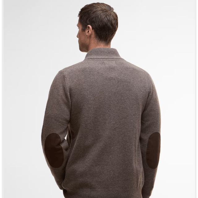 Barbour Essential Patch Zip Through Dark Stone