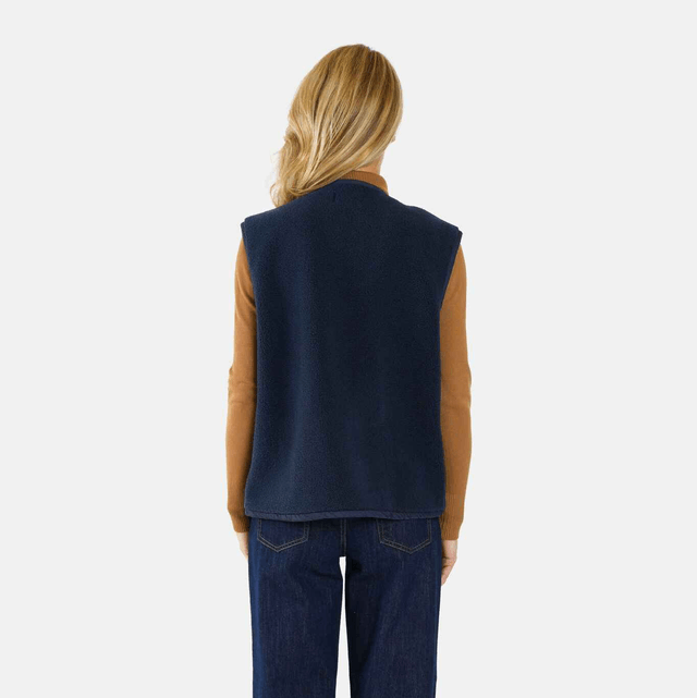 VITA Sleeveless Jacket Navy