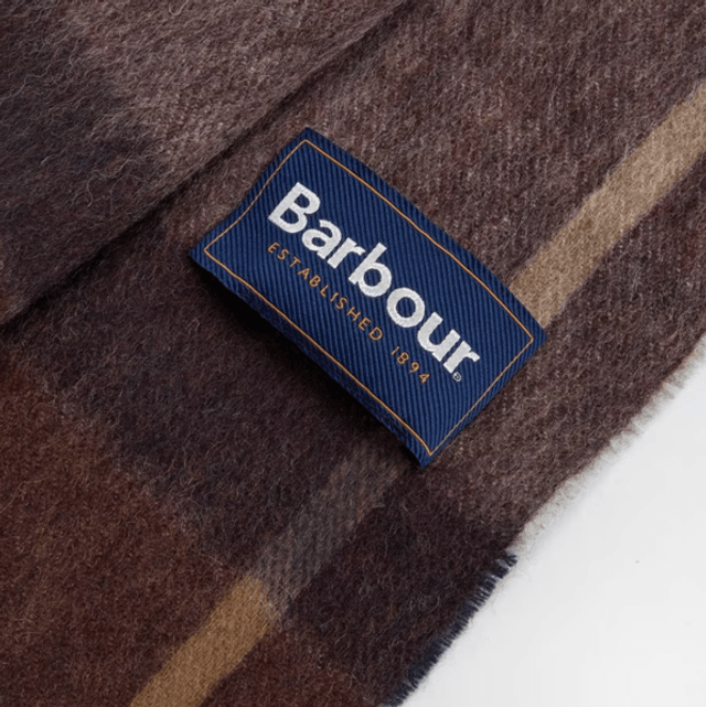 Barbour Inverness Tartan Lambswool Scarf Midnight Oak Tartan